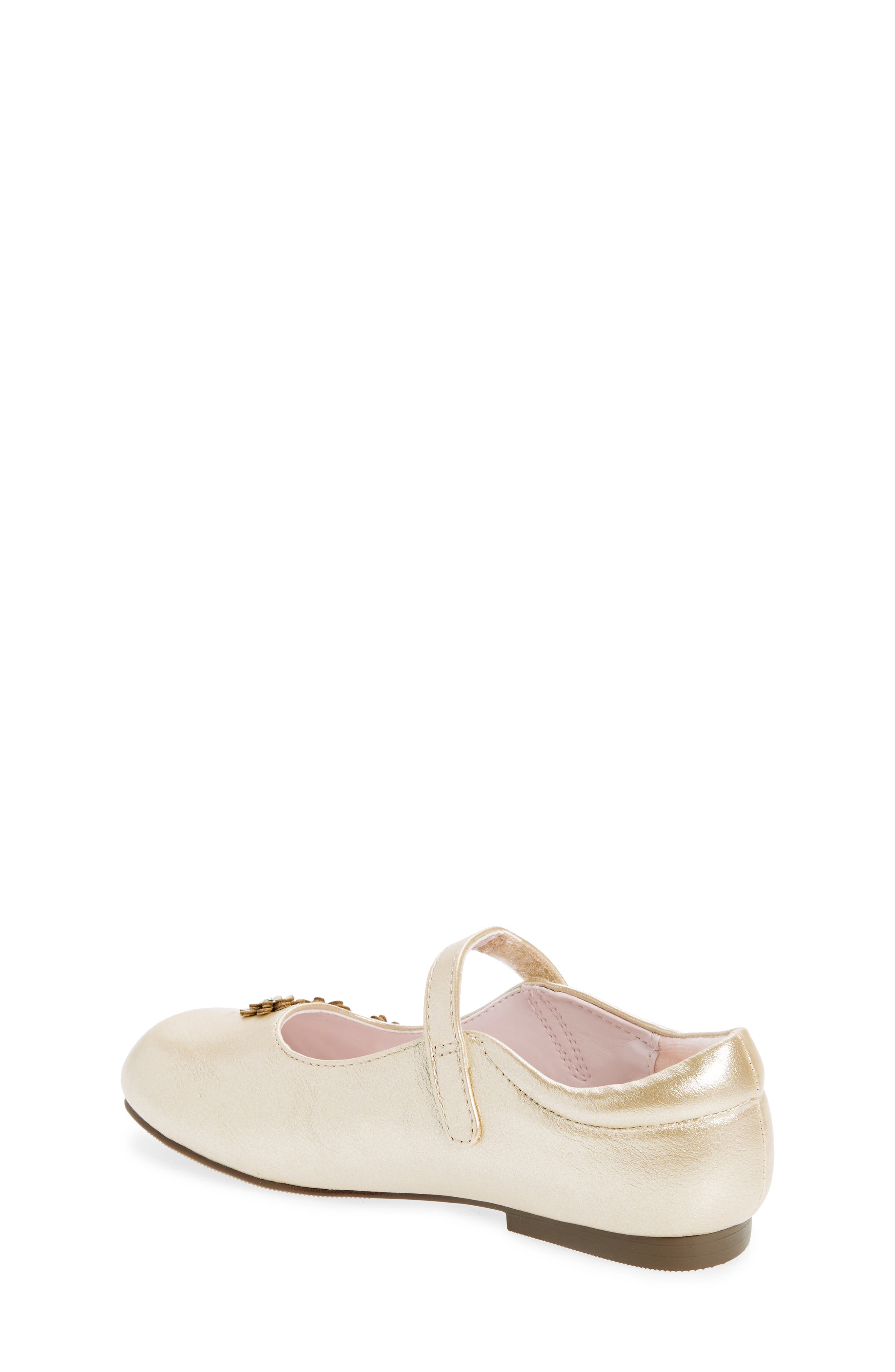 Kids' Daisy Mary Jane Flat, Alternate, color, GOLD SHIMMER