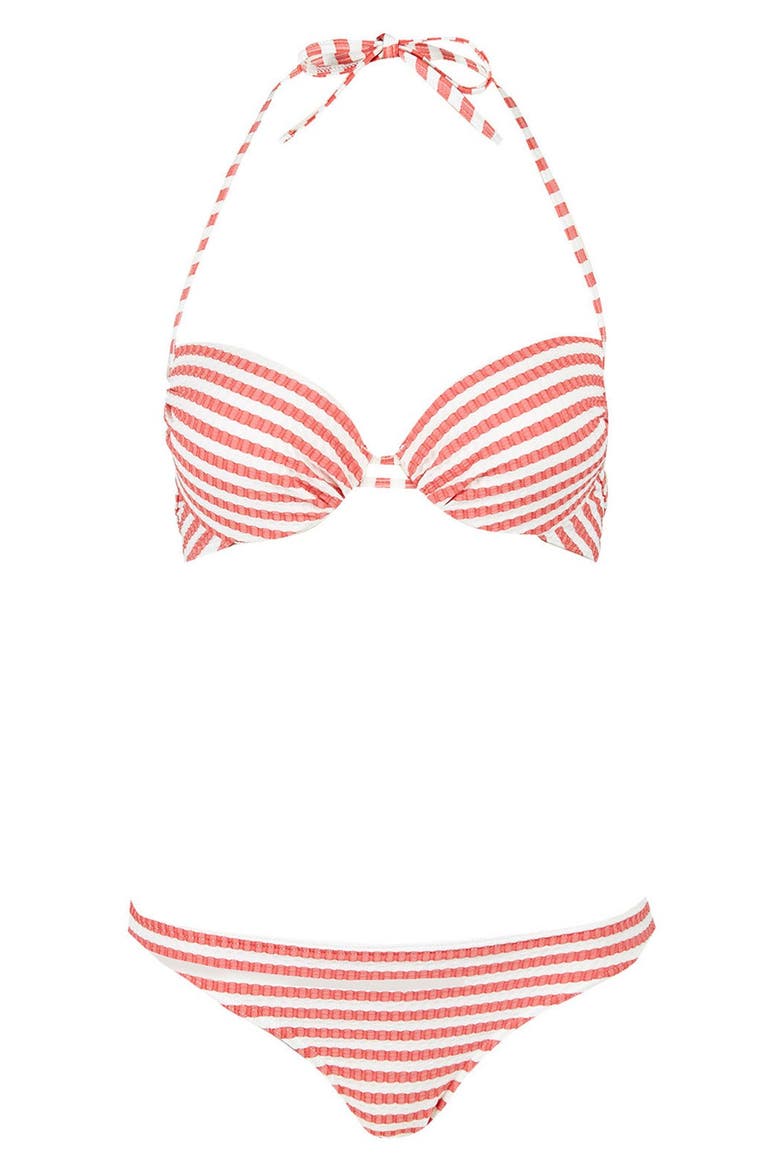 Seersucker Bikini, Alternate, color, RED MULTI