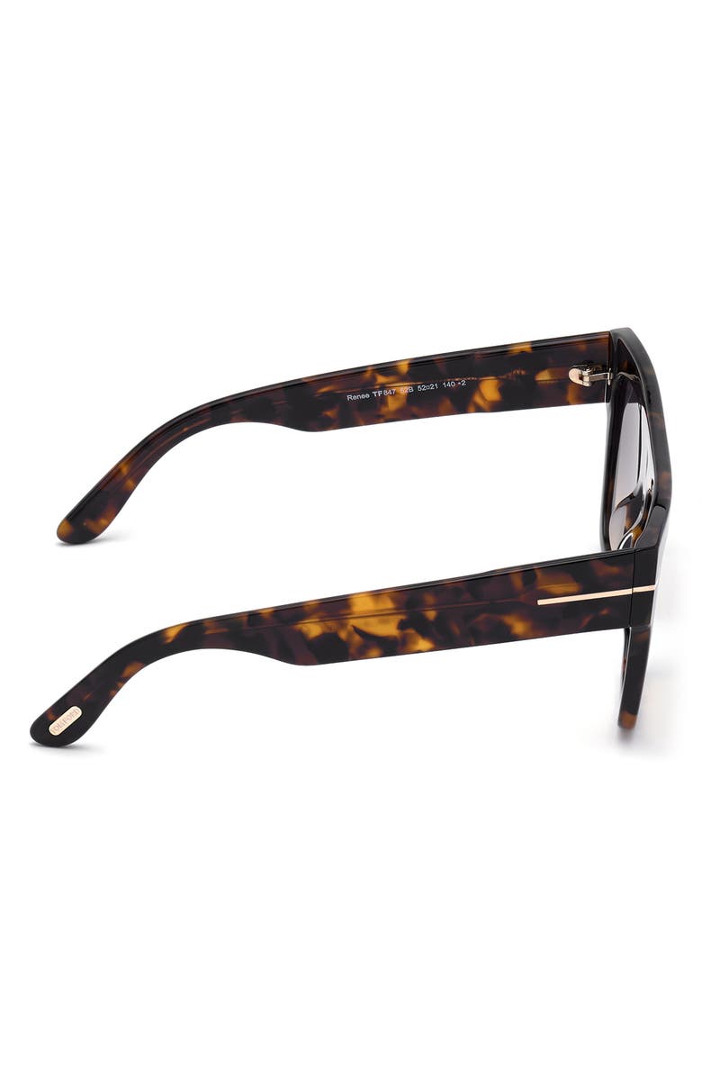 TOM FORD Renee 52mm Gradient Flat Top Square Glasses, Alternate, color, 
