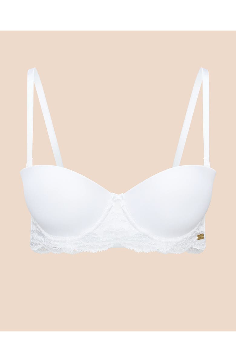 Adore Me Lyza Push Up Balconette Bra, Alternate, color, White