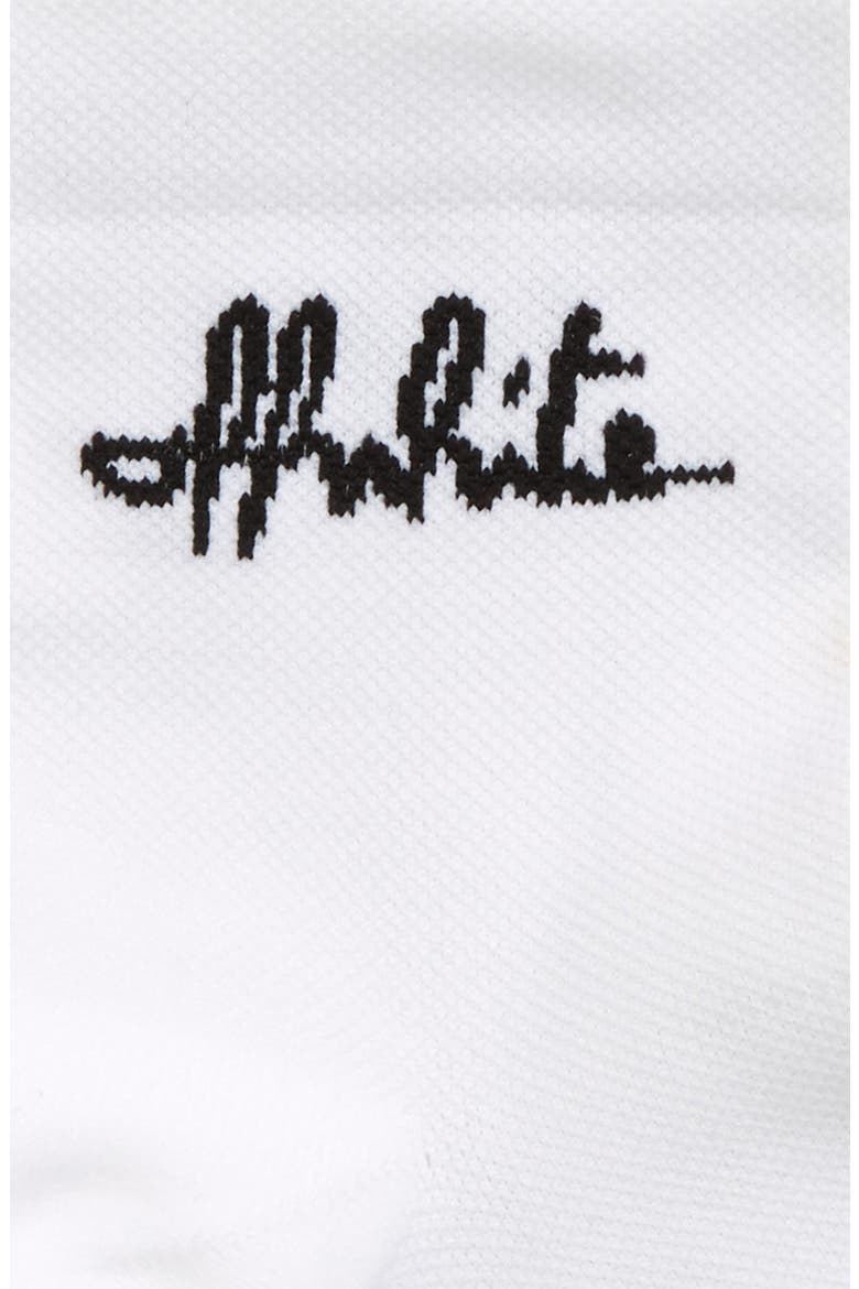 Script Short Socks, Alternate, color, WHITE BLACK