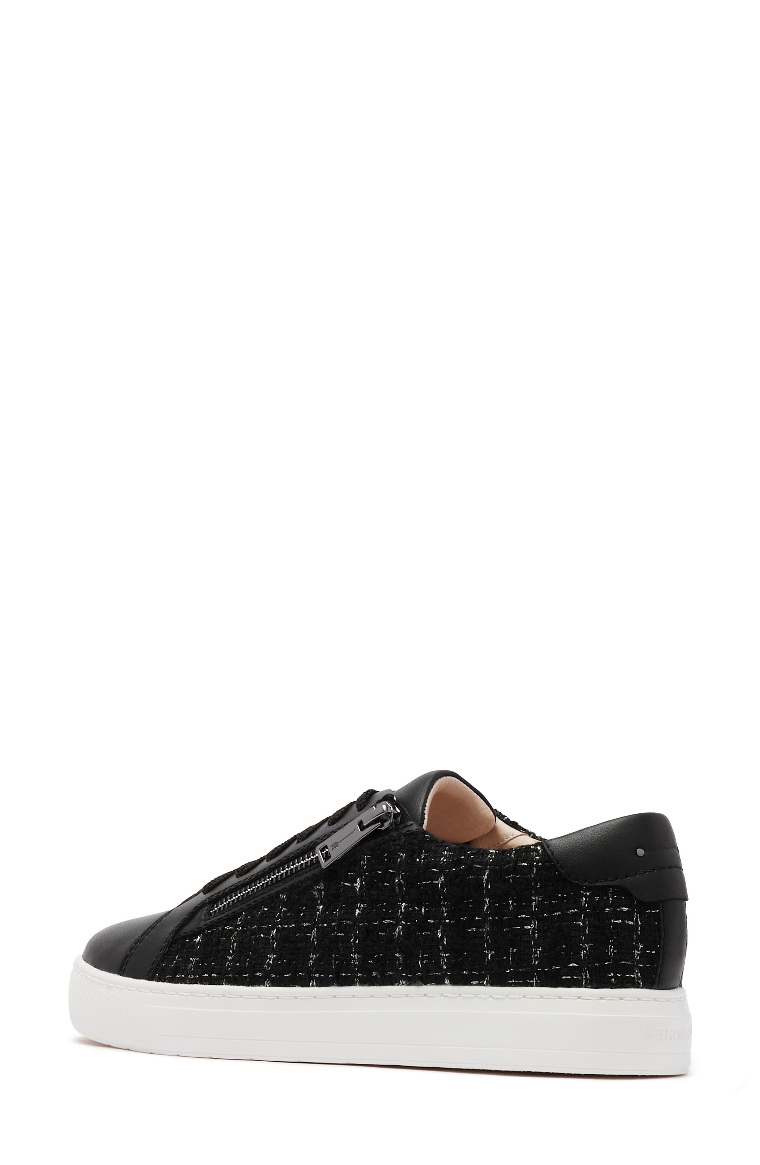 Billie II Zip Sneaker, Alternate, color, BLACK TWEED