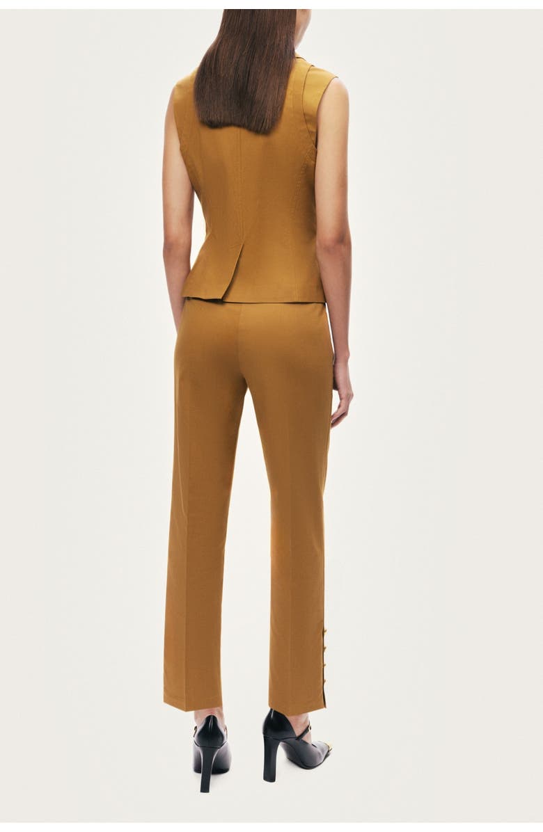 Nocturne Tailored Double-Breasted Vest, Alternate, color, Camel