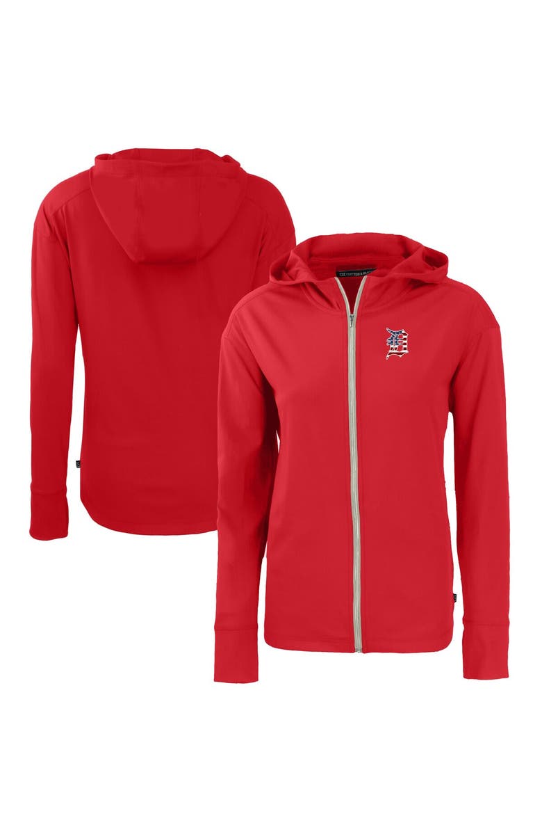 Cutter & Buck Women's Cutter & Buck  Red Detroit Tigers Daybreak Eco Recycled Full-Zip Hoodie, Main, color, 