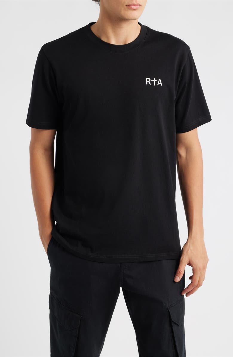RtA Colin Chest Logo T-Shirt, Main, color, Black