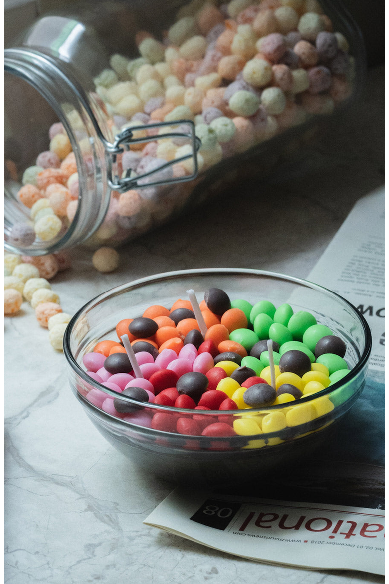 Rainbow Sugar Bowl Scented Candle, Alternate, color, Multicolored Pastels
