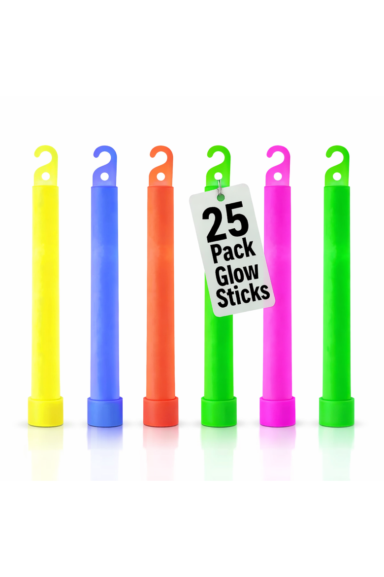 25-Piece Assorted Neon Glow Light Stick Party Set, Main, color, Assorted