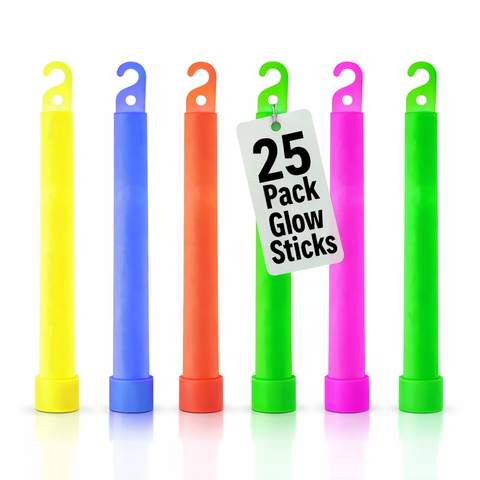25-Piece Assorted Neon Glow Light Stick Party Set