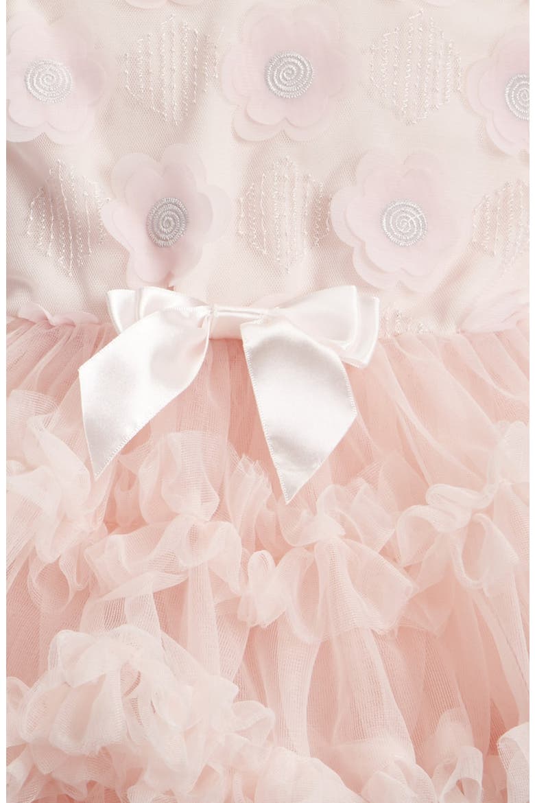 Embroidered Flower Appliqué Pettidress, Alternate, color, DUSTY ROSE