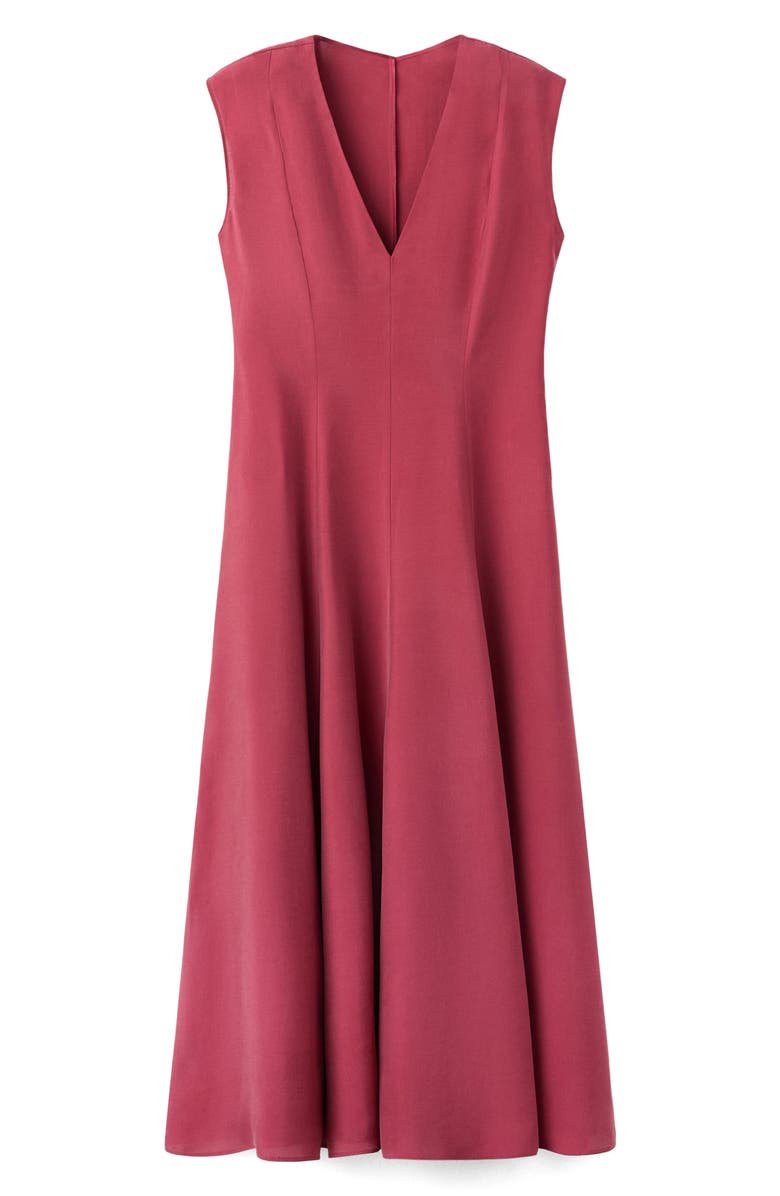 MANGO Sleeveless Midi Dress, Main, color, Burnt Orange