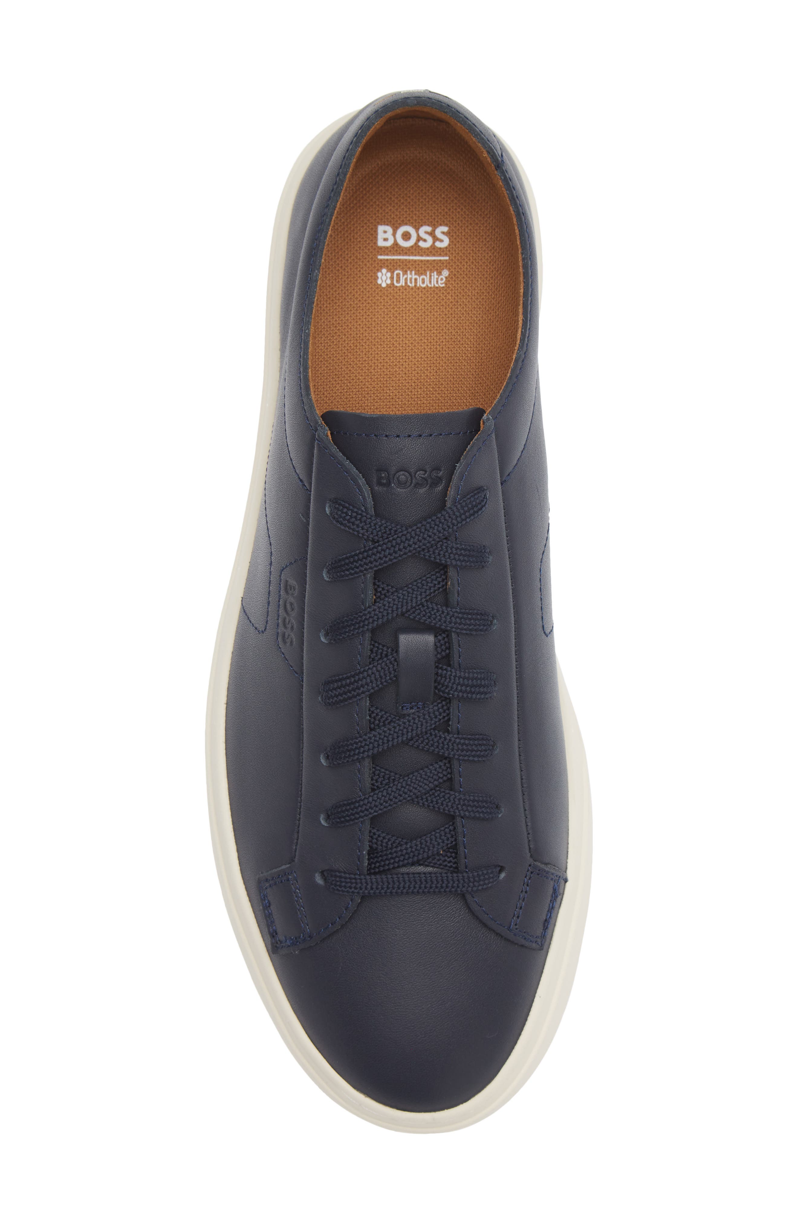 Kieran Leather Sneaker, Alternate, color, DARK BLUE