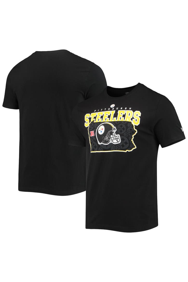 Men's New Era Black Pittsburgh Steelers Local Pack T-Shirt, Main, color, Black