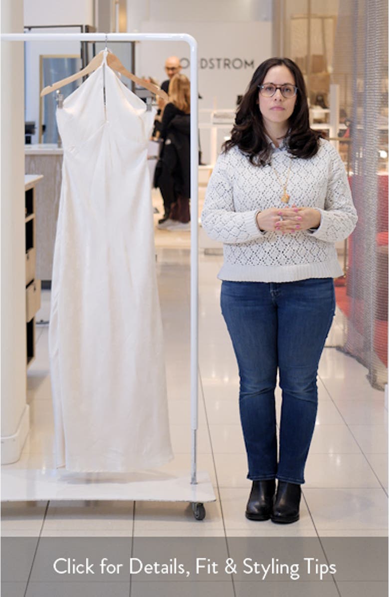 Limosina Halter Satin Gown, sales video thumbnail