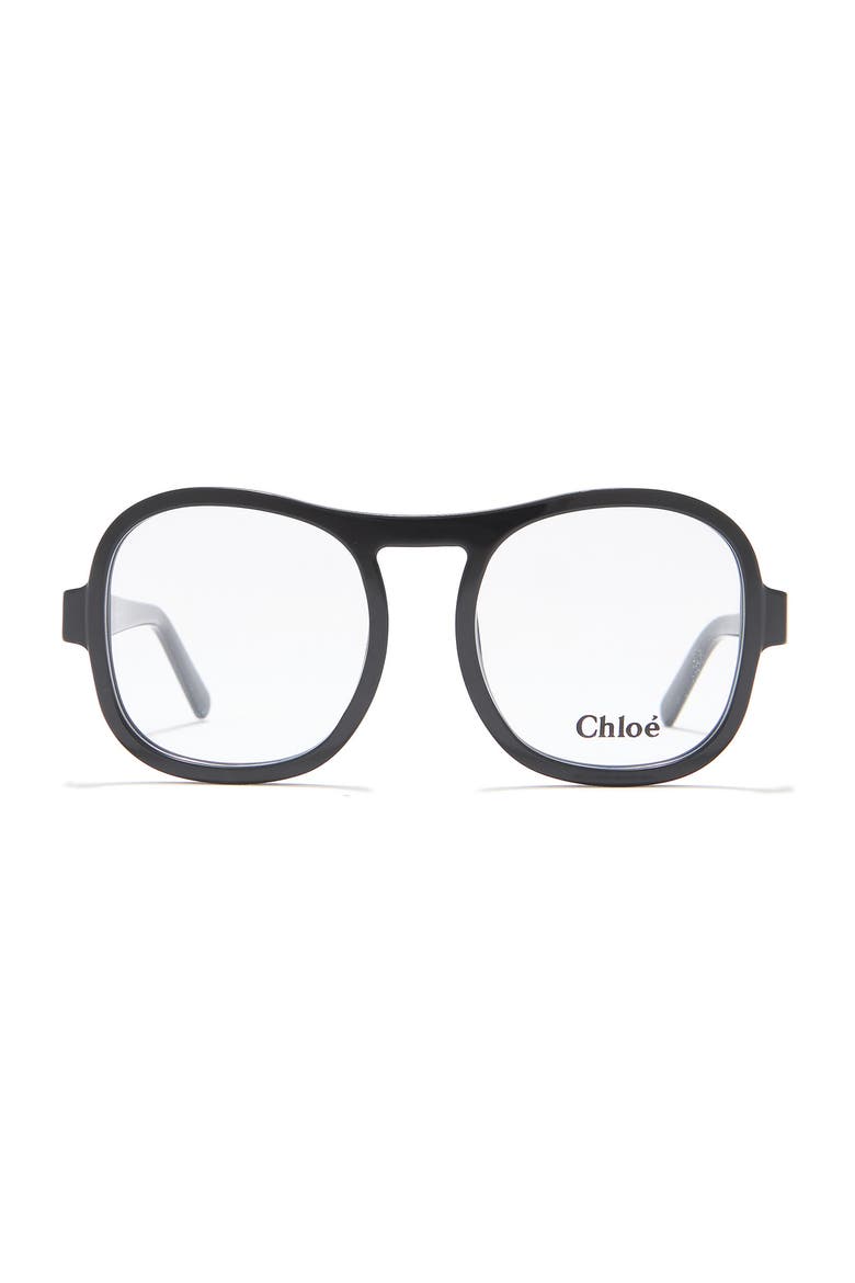 54mm Mod Rectangle Full Rim Optical Frames, Main, color, BLACK