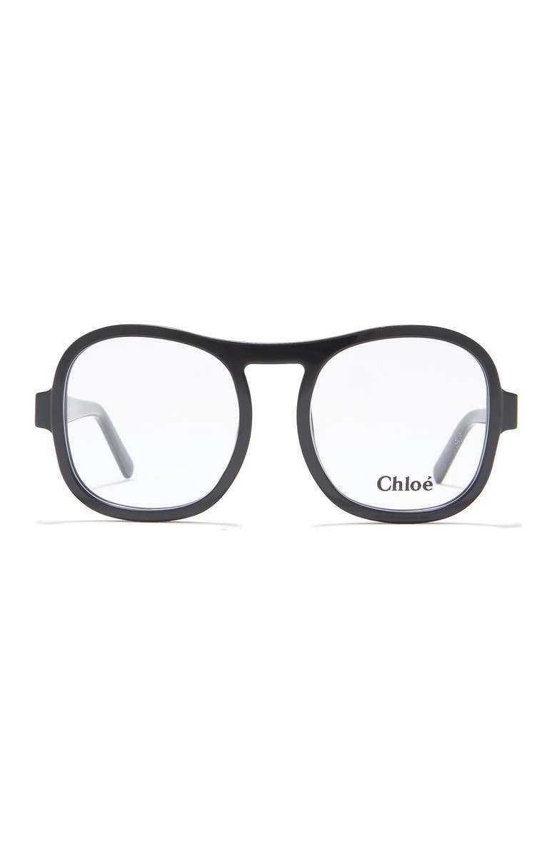 Chloé 54mm Mod Rectangle Full Rim Optical Frames, Main, color,