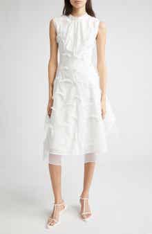 3.1 Phillip Lim Sleeveless Chiffon & Embroidery Dress