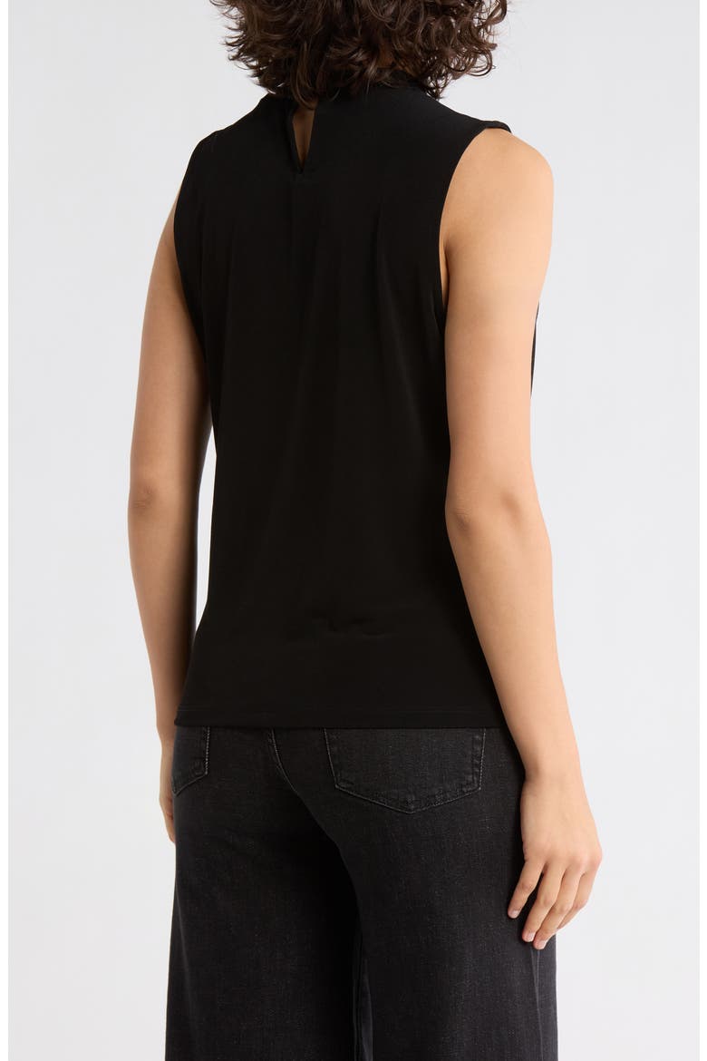 Keyhole Sleeveless Jersey Top, Alternate, color, BLACK
