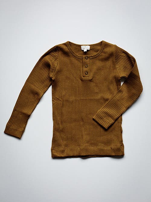 The Simple Folk Unisex Ribbed Top - Little Kid, Big Kid In Bronze