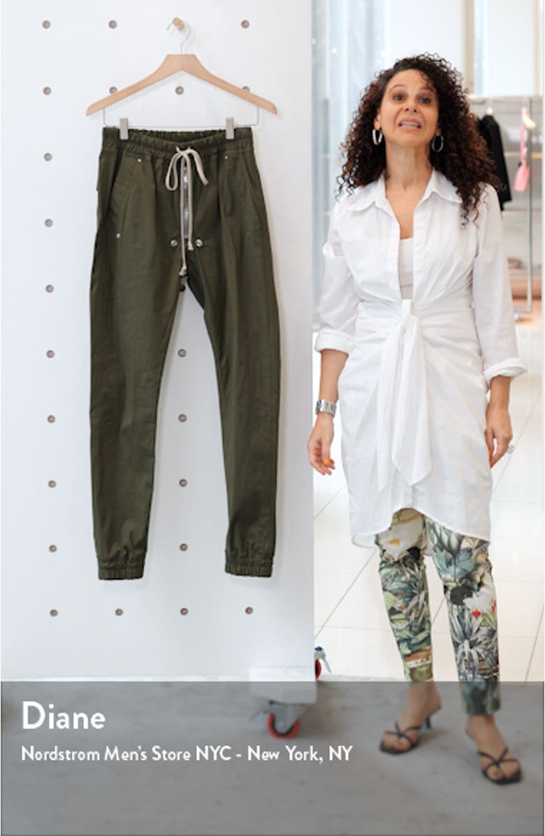 Bela Drawstring Stretch Cotton Joggers, sales video thumbnail