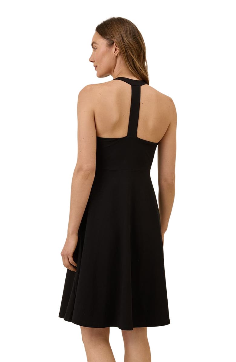 Pact Organic Cotton Fit & Flare Gathered Halter Dress, Alternate, color, 