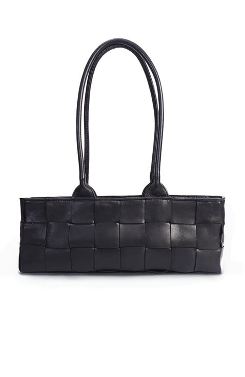 Woven Leather Shoulder Bag