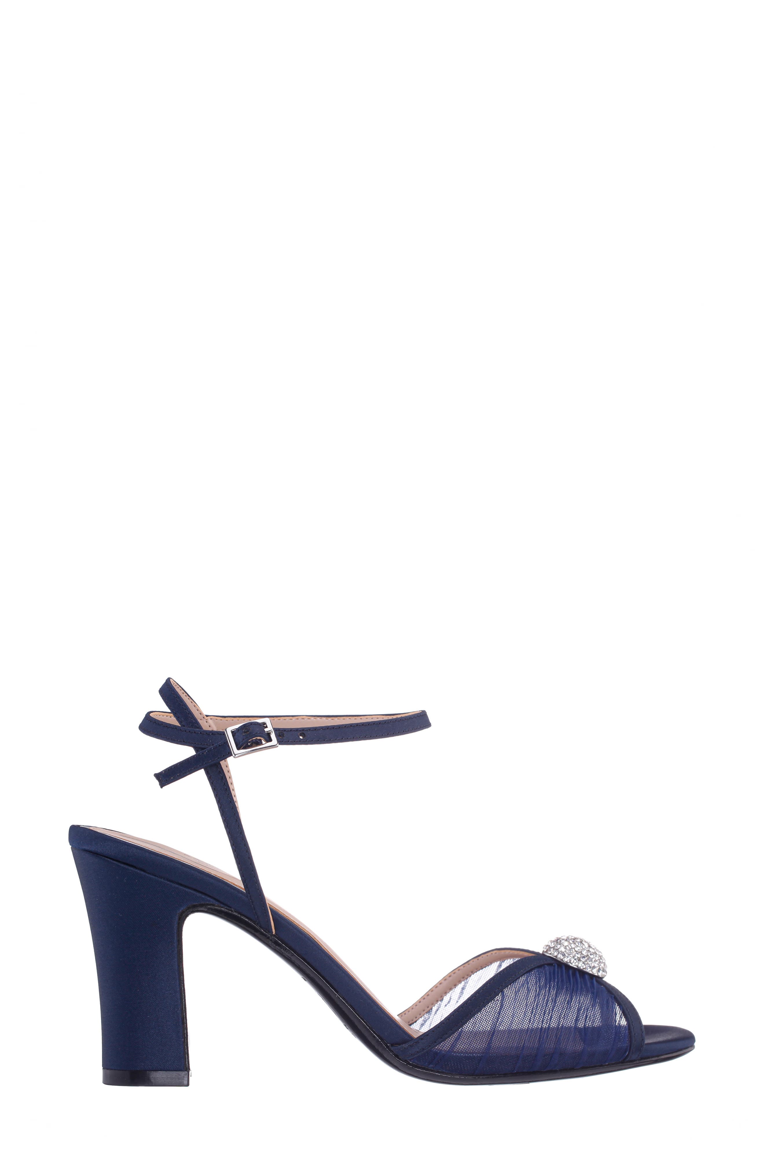 Allyce Ankle Strap Sandal, Alternate, color, NAVY