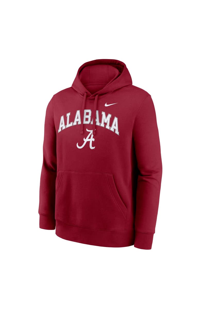 Nike Men
s Nike Crimson Alabama Crimson Tide Club Fleece Arch Pullover Hoodie, Alternate, color, Crimson