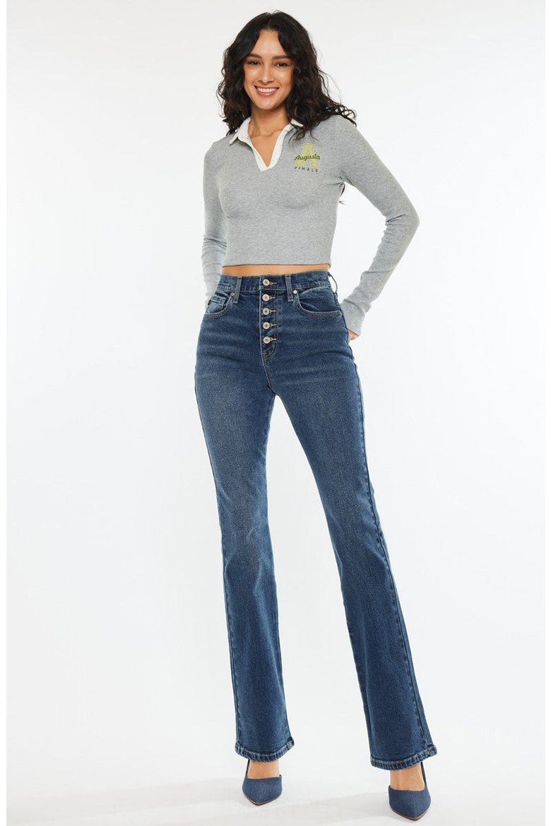Zina High Rise Vintage Bootcut Jeans, Alternate, color, Dark Wash