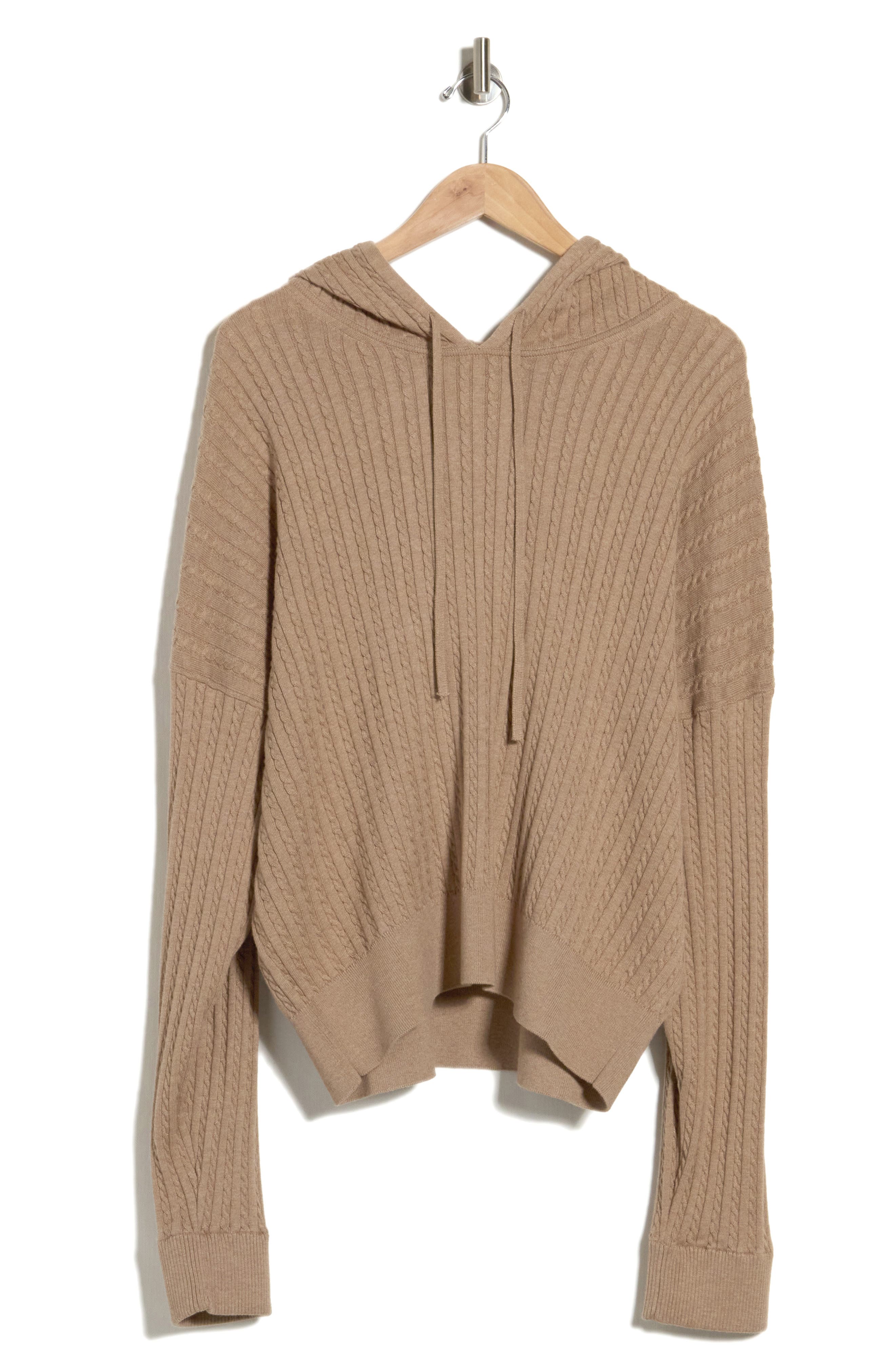 Cable Stitch Cotton & Cashmere Hoodie