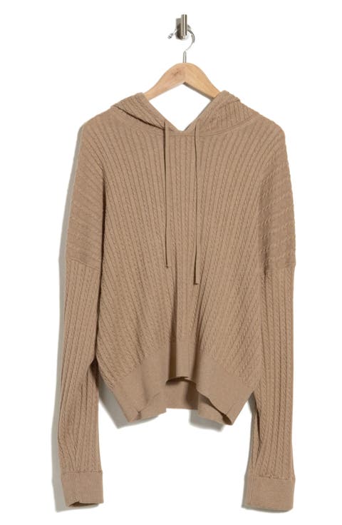 Cable Stitch Cotton & Cashmere Hoodie