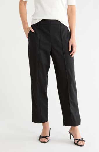 Mid Rise Linen Blend Pants
