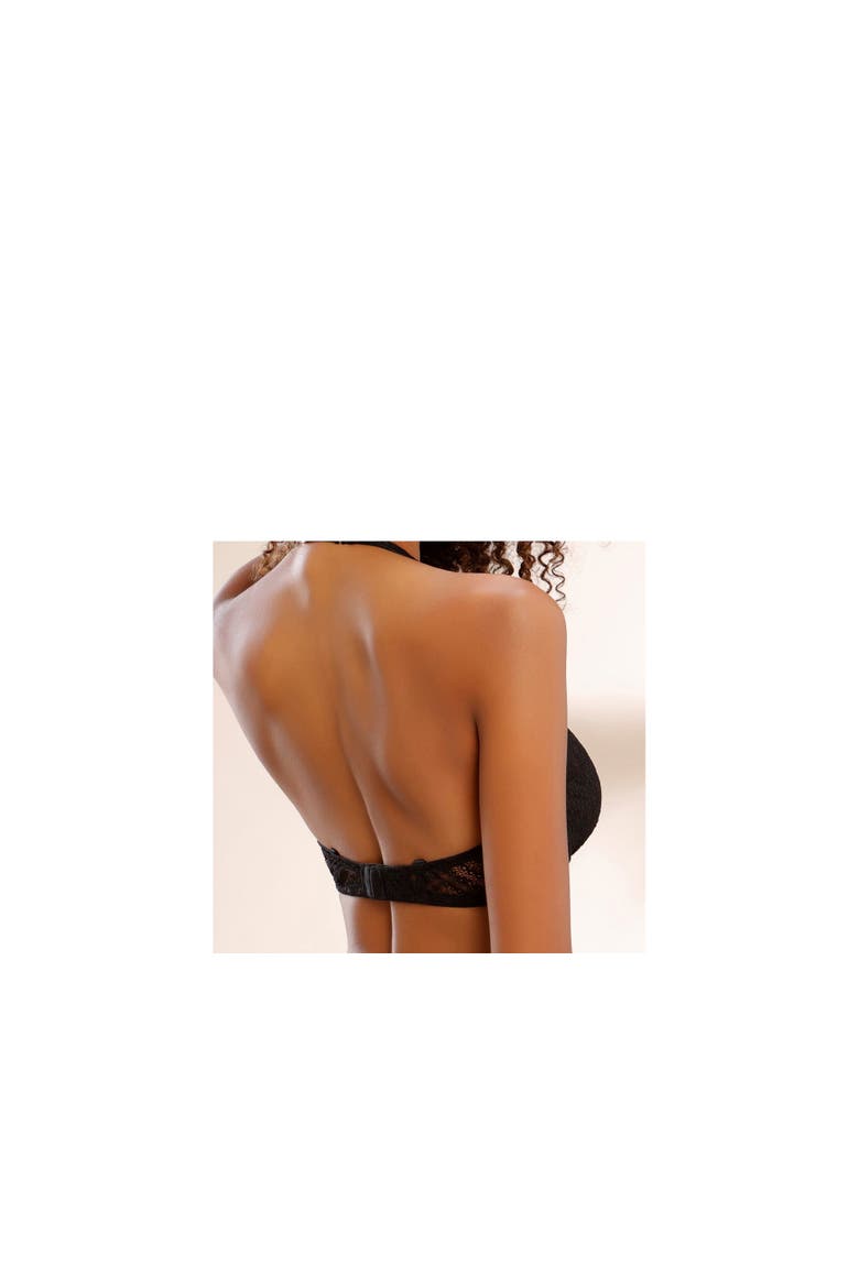 Padded Plunge Bra, Alternate, color, Black