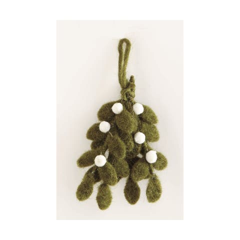 Green Mistletoe Felt Ornament Christmas Tree Decoration