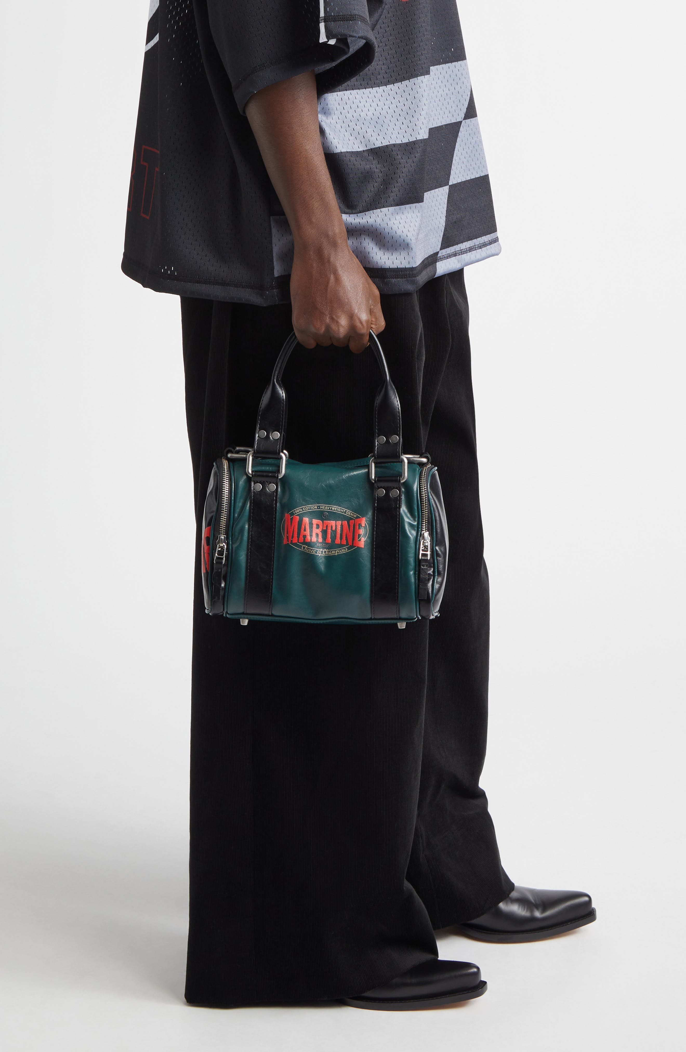 Martine Rose Galaxy Faux Leather Top Handle Bag, Alternate, color, 