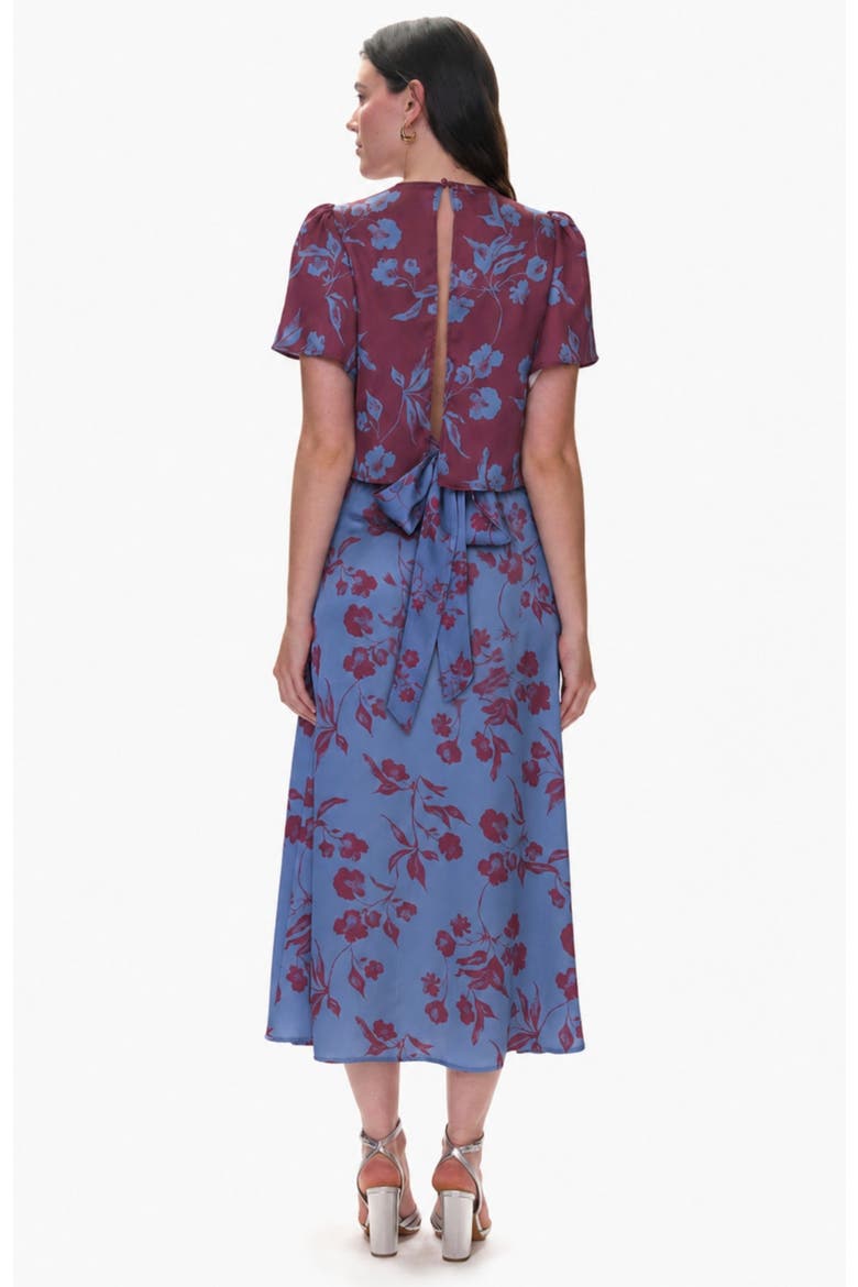 Vivian Circle Skirt, Alternate, color, Cornflower/Plum Multi
