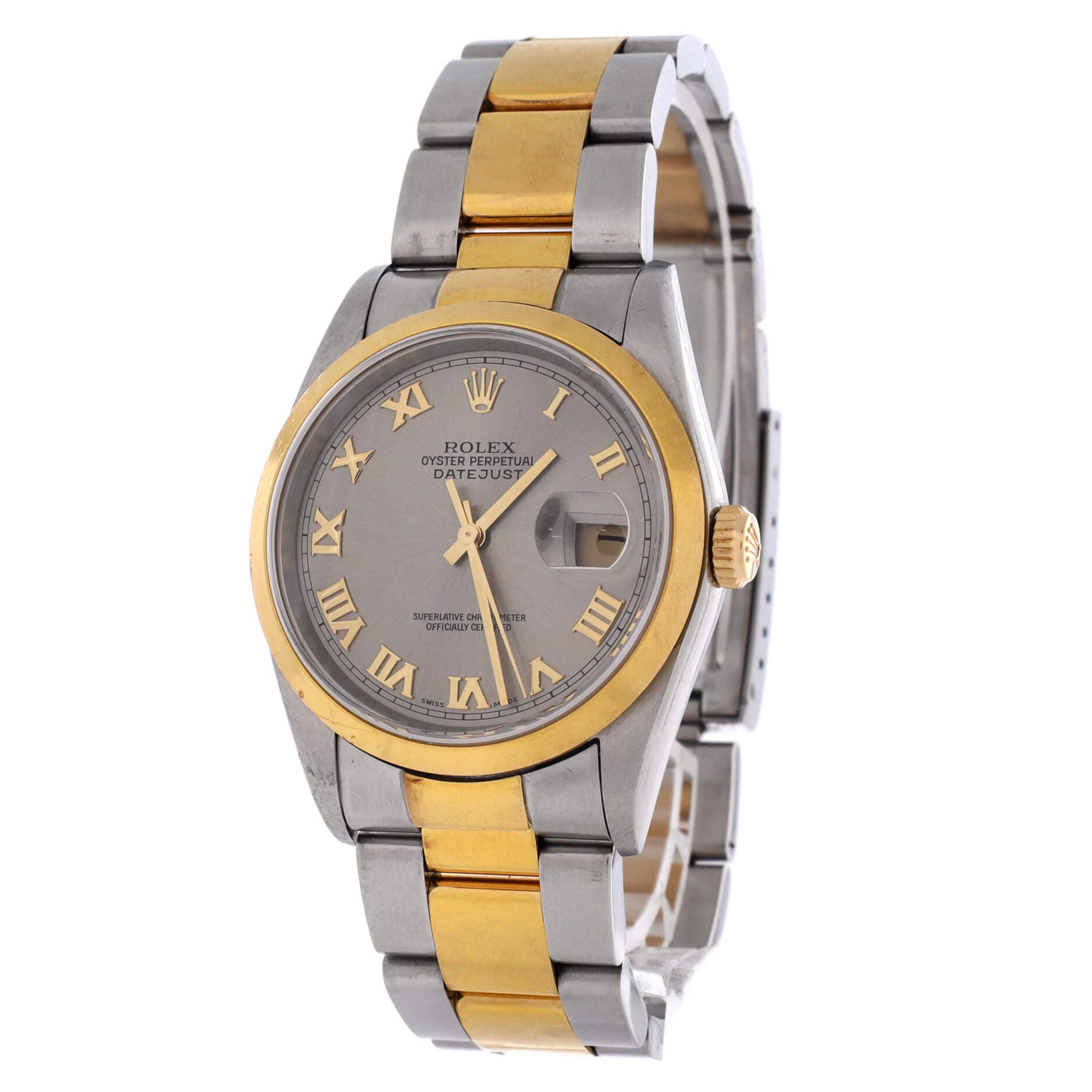 Oyster Perpetual Datejust Automatic Watch Stainless Steel and Yellow Gold 36, Alternate, color, Metallic Silver