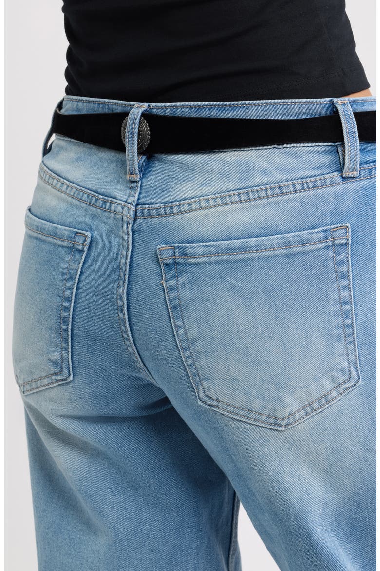 Britney Belted Wide Leg Jeans, Alternate, color, 08C - LIGHT MEDIUM