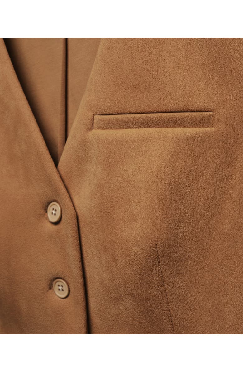 MANGO Faux Suede Vest, Alternate, color,