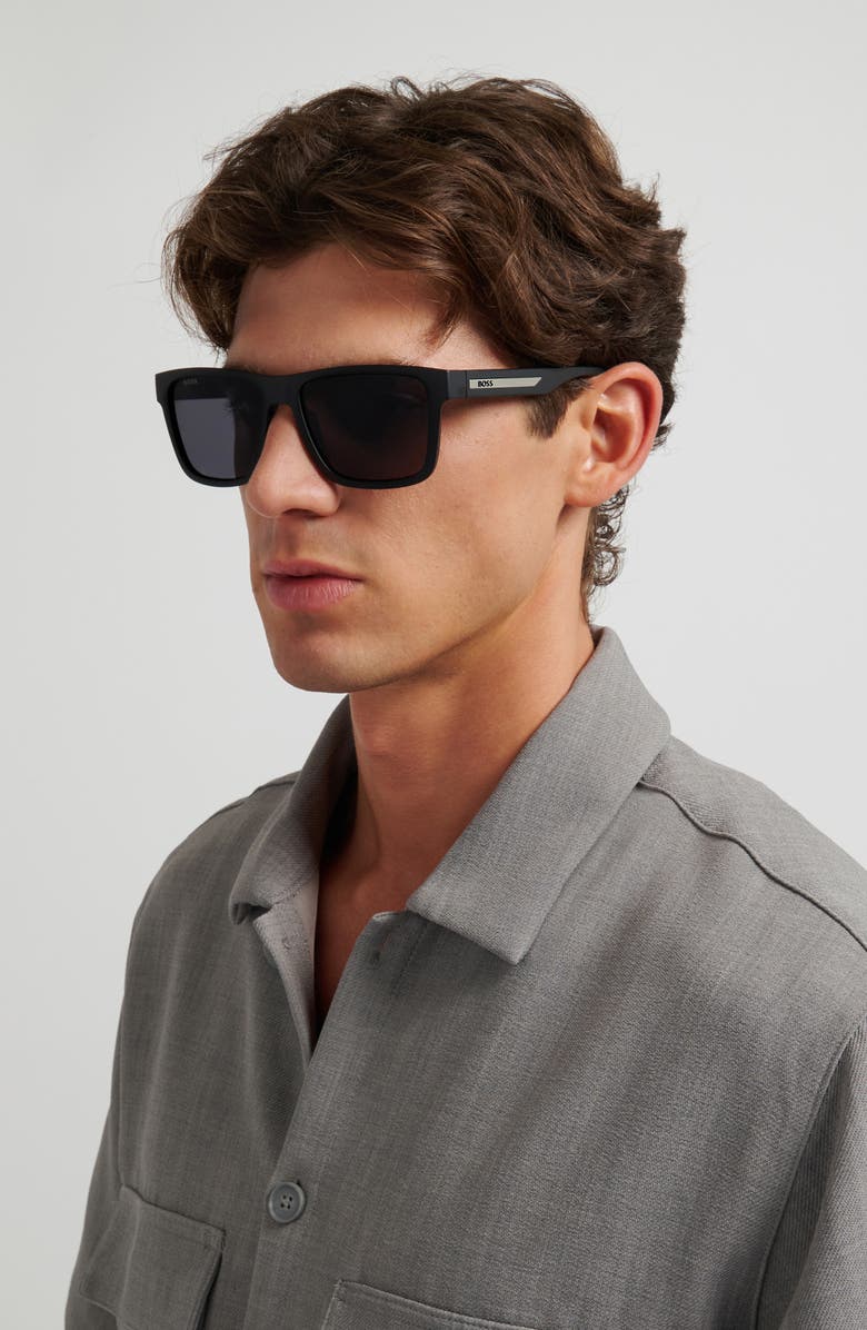 BOSS 56mm Sunglasses, Alternate, color, Black/ Grey