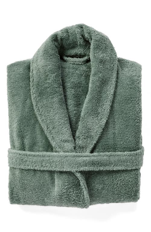 Coyuchi Gender Inclusive Cloud Loom™ Organic Cotton Robe In Juniper