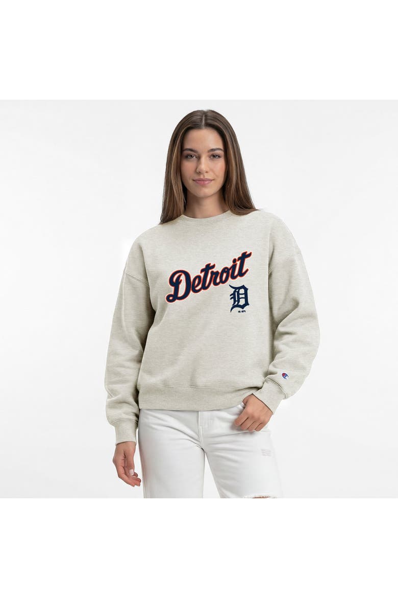 Women's Champion  Oatmeal Detroit Tigers All-Star Sweatshirt, Main, color, Oatmeal