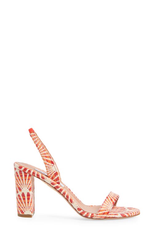 Aquazzura So Nude Printed Cotton Slingback Sandals In Red