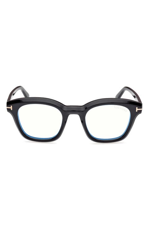 49mm Square Blue Light Blocking Optical Glasses