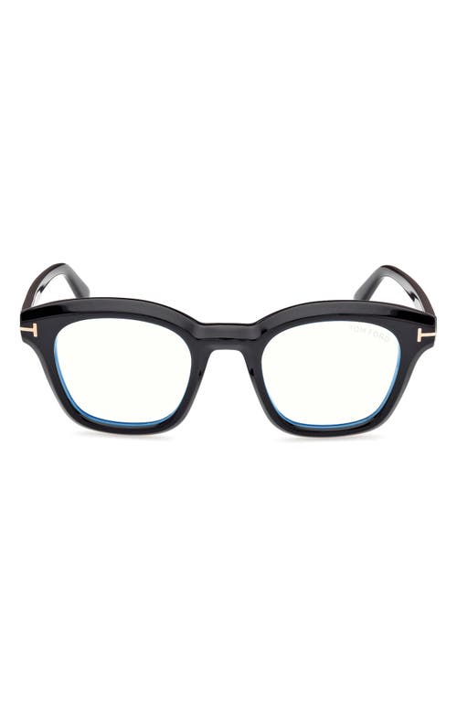 Tom Ford 49mm Square Blue Light Blocking Optical Glasses