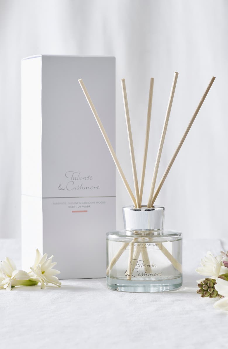 The White Company Tuberose & Cashmere Candle, Main, color, 