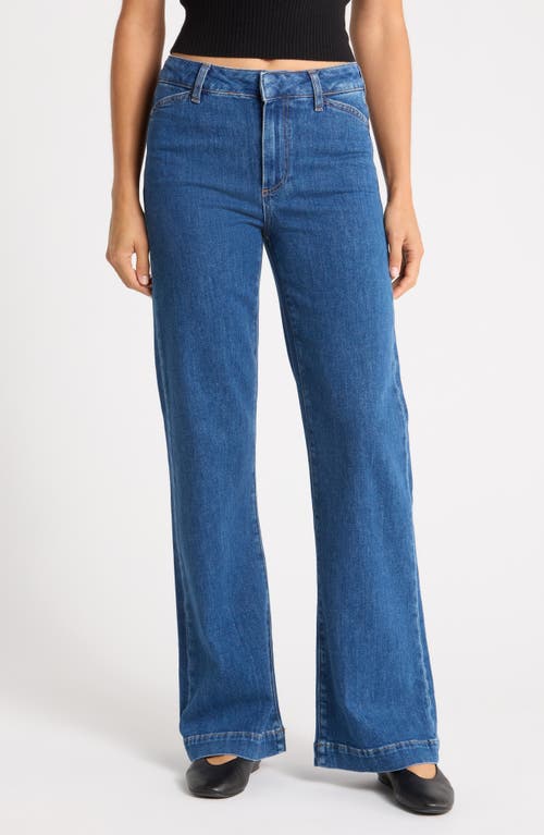 PAIGE Leenah Curved Pocket High Waist Wide Leg Jeans in Glendora at Nordstrom, Size 30