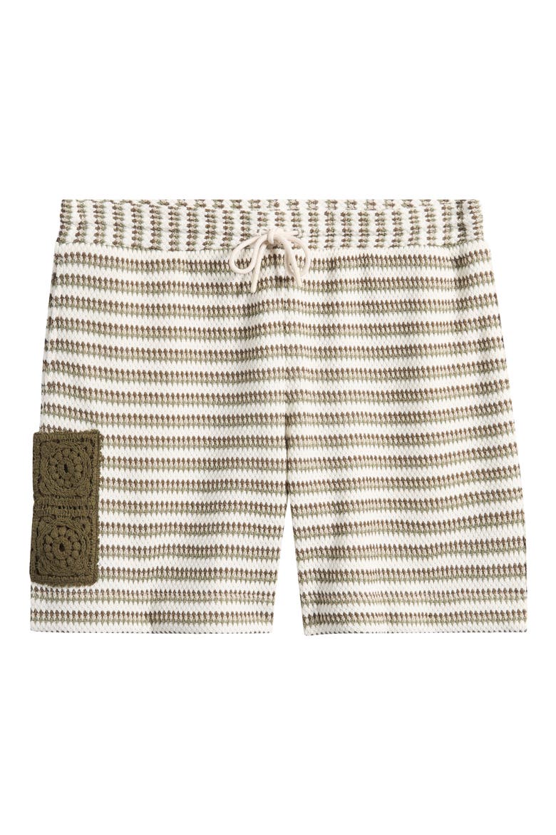 Mathias Stripe Cotton Blend Shorts, Main, color, KHAKI - 03