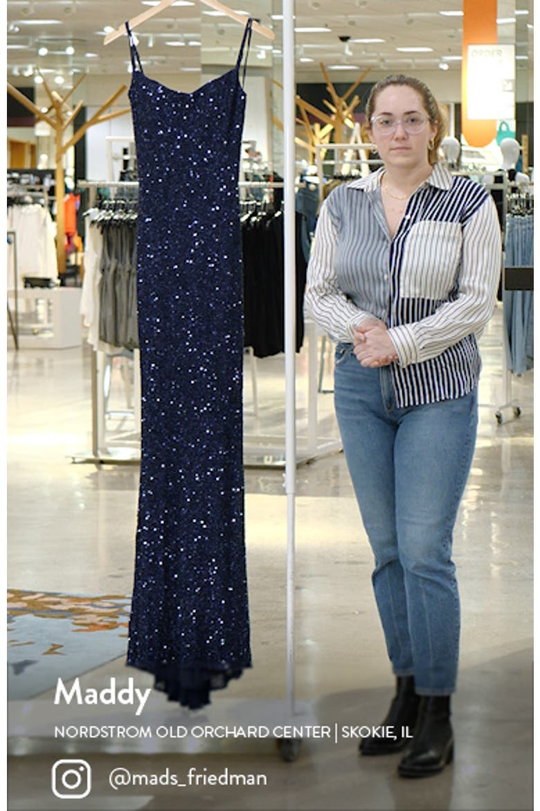 Sequin Trumpet Gown video