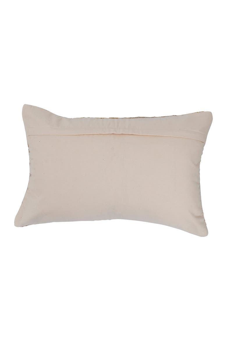 Woven Cotton Blend Jacquard Lumbar Pillow, Alternate, color, Cream