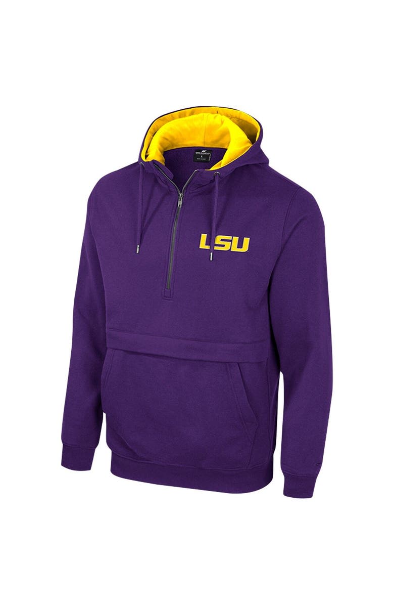 COLOSSEUM Men's Colosseum Purple LSU Tigers Half-Zip Hoodie, Alternate, color, Purple